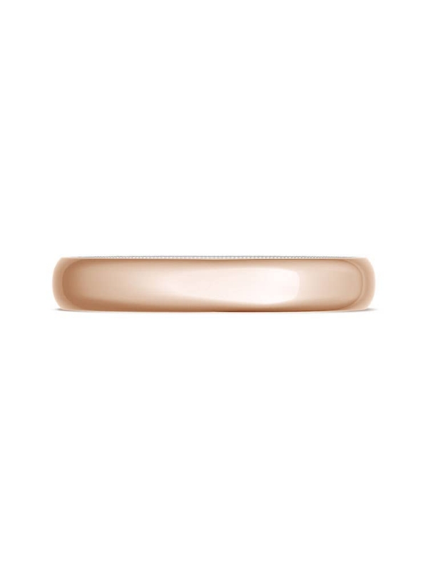 Classic Two-Tone Rounded Wedding Band in High Polish