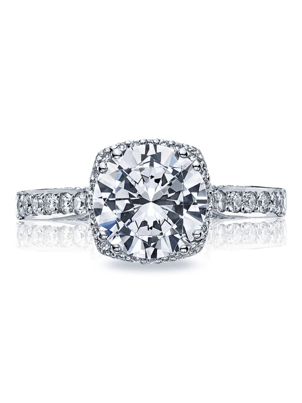 Round with Cushion Bloom Engagement Ring
