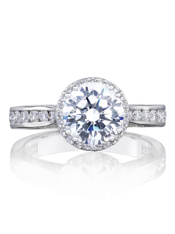 Round with Cushion Bloom Engagement Ring