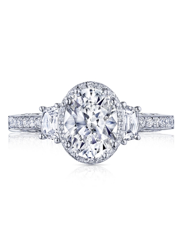 Oval 3-Stone Engagement Ring