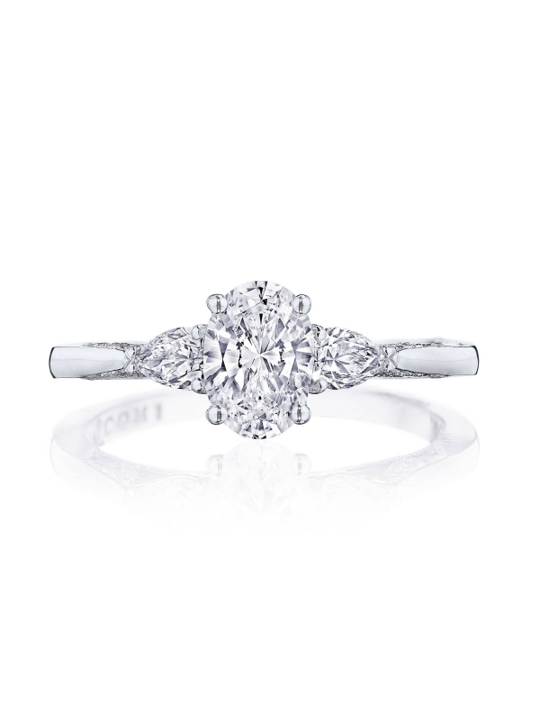 Oval 3-Stone Engagement Ring