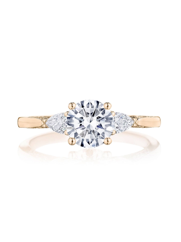 Round 3-Stone Engagement Ring