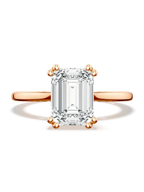 Emerald Solitaire Engagement Ring