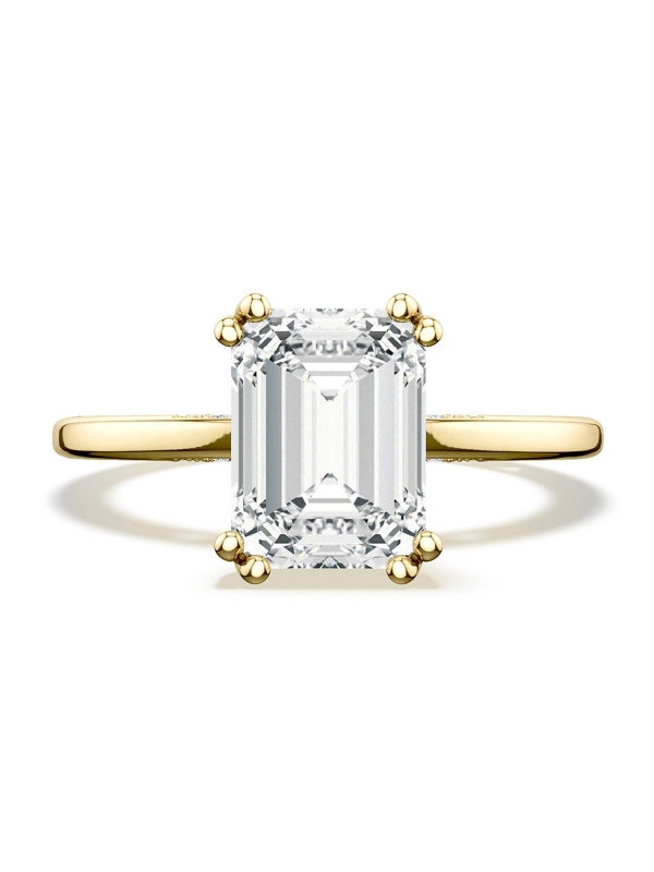 Emerald Solitaire Engagement Ring