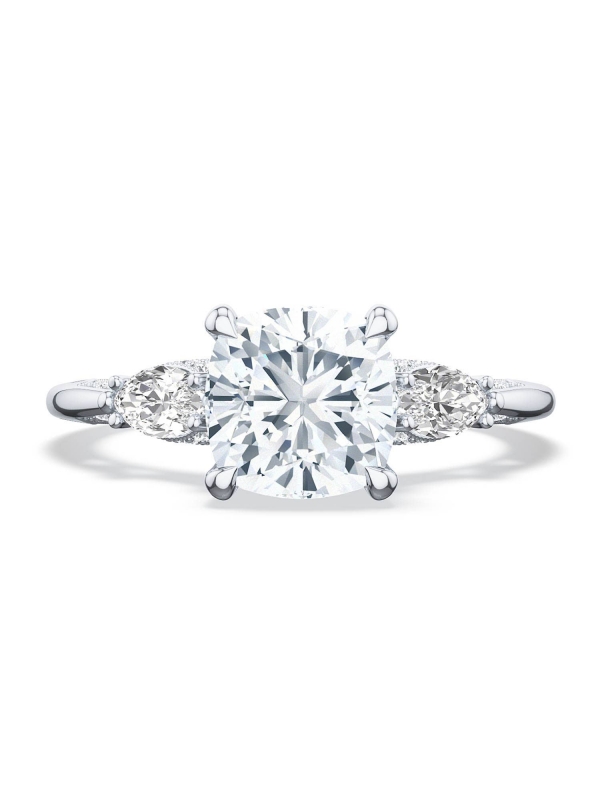 Cushion 3-Stone Engagement Ring