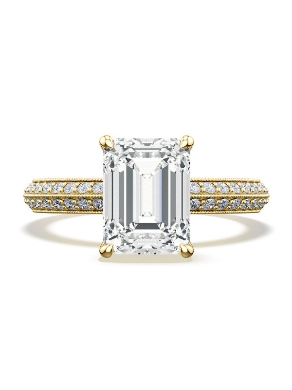 Emerald Solitaire Engagement Ring