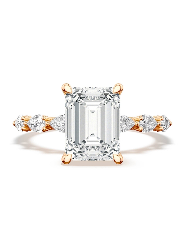 Emerald Solitaire Engagement Ring