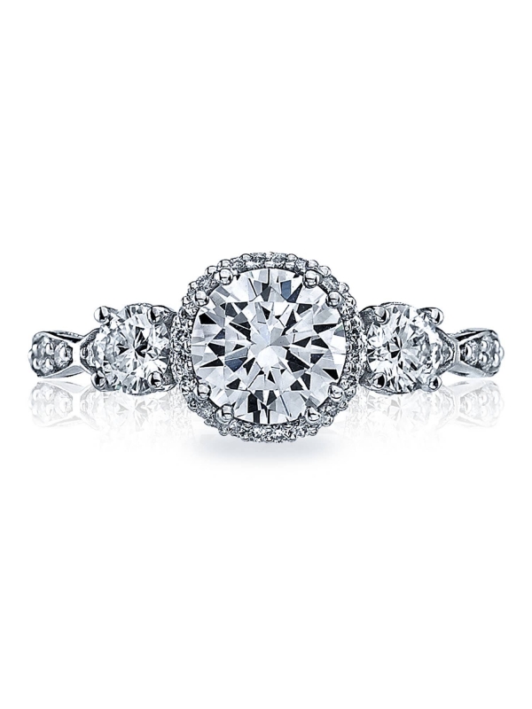 Round 3-Stone Engagement Ring