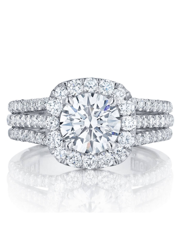 Round with Cushion Bloom Engagement Ring