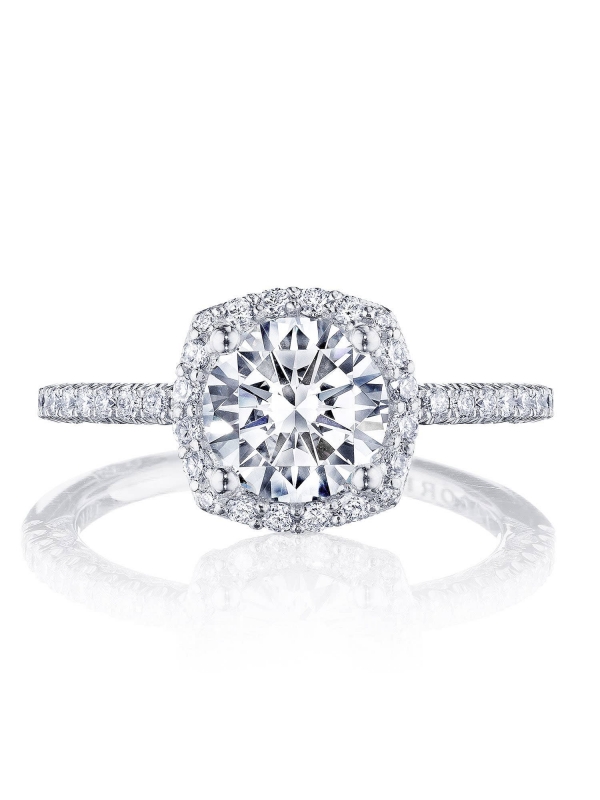 Round with Cushion Bloom Engagement Ring