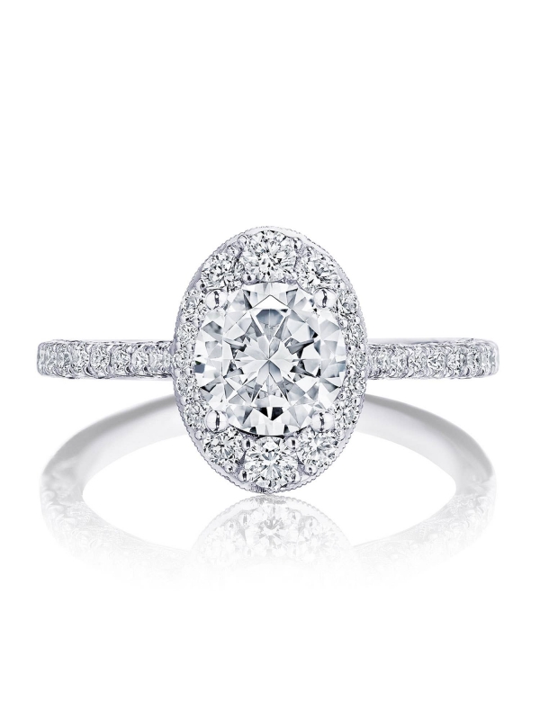 Round, Oval Bloom Engagement Ring