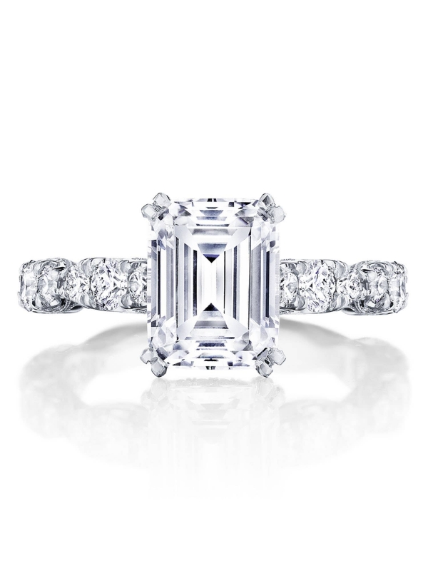 Emerald Solitaire Engagement Ring