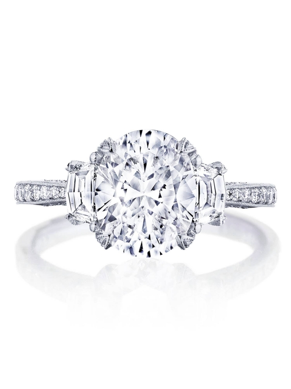 Oval 3-Stone Engagement Ring