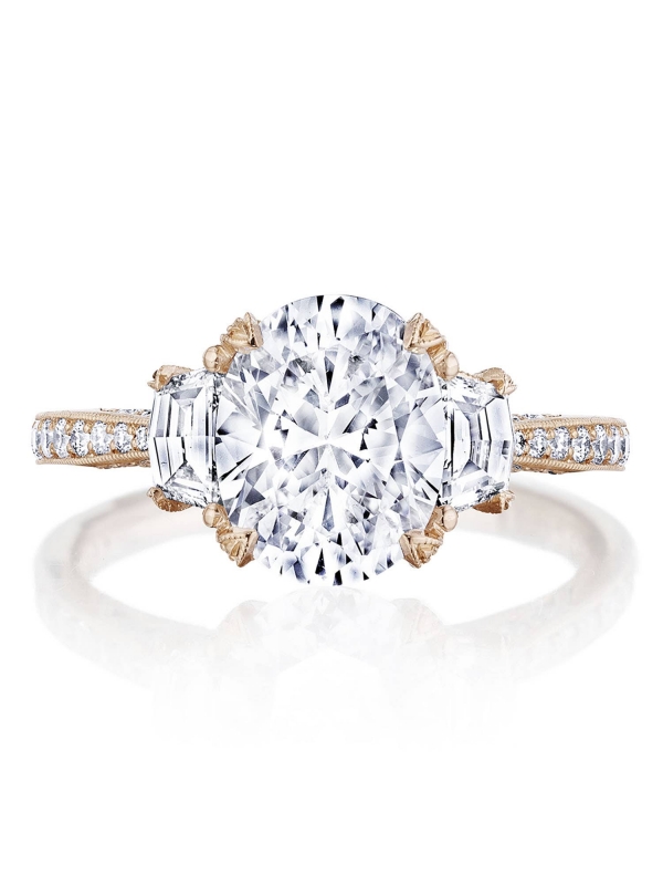 Oval 3-Stone Engagement Ring