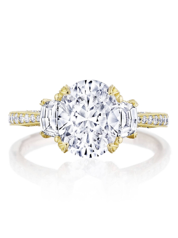 Oval 3-Stone Engagement Ring
