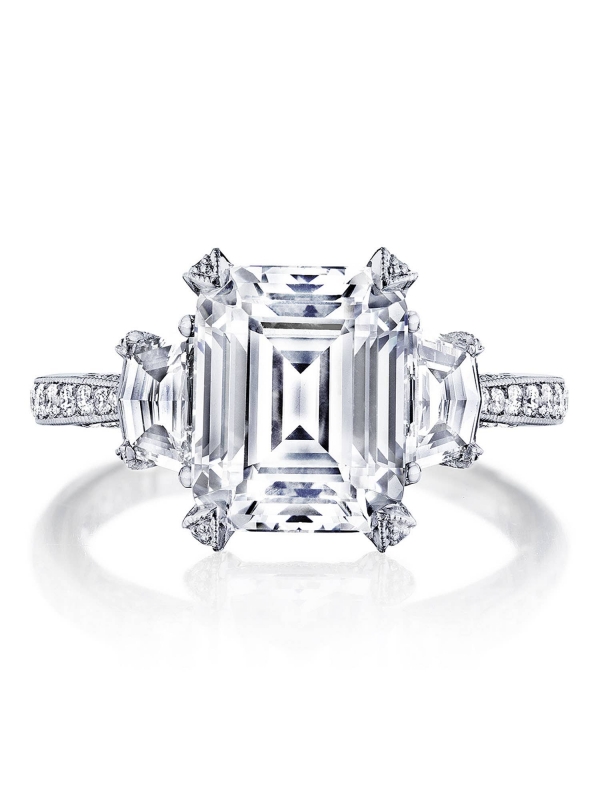 Emerald 3-Stone Engagement Ring