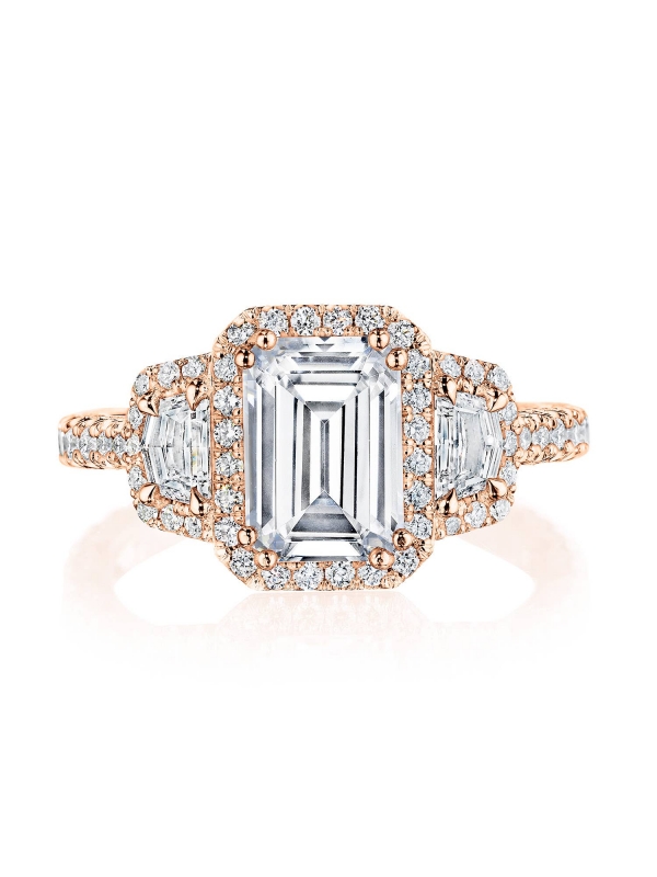 Emerald 3-Stone Engagement Ring