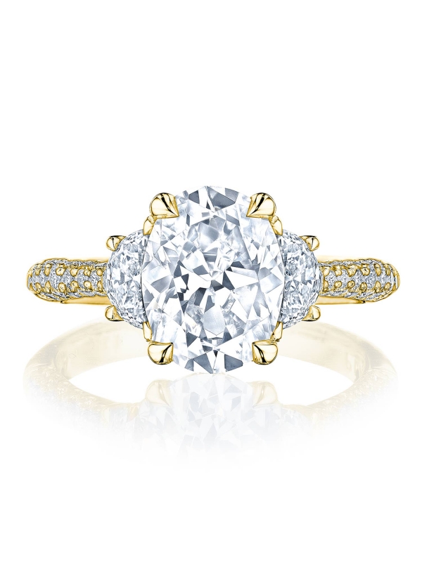 Oval 3-Stone Engagement Ring