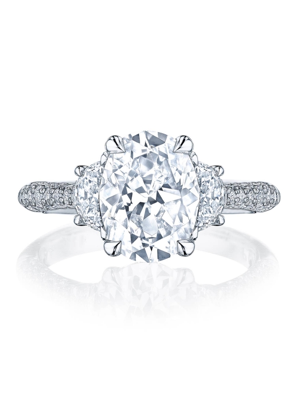 Oval 3-Stone Engagement Ring