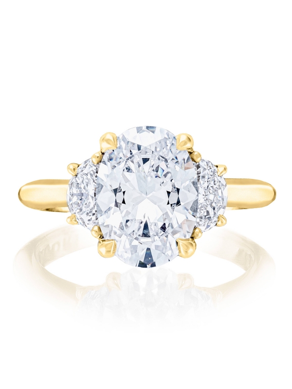 Oval 3-Stone Engagement Ring