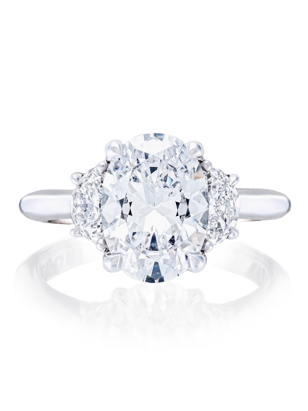 Oval 3-Stone Engagement Ring