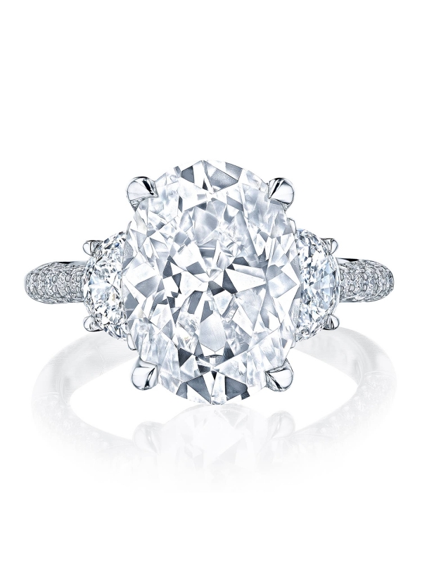 Oval 3-Stone Engagement Ring