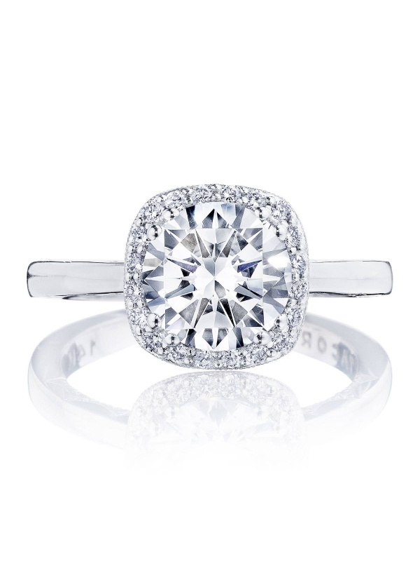 Round with Cushion Bloom Engagement Ring