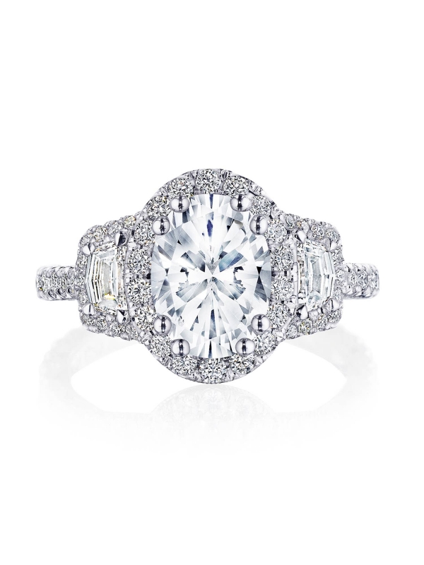 Oval 3-Stone Engagement Ring