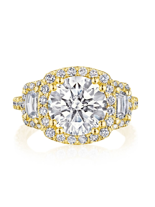 Round 3-Stone Engagement Ring