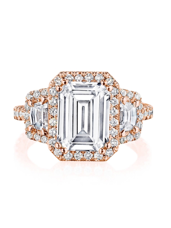 Emerald 3-Stone Engagement Ring