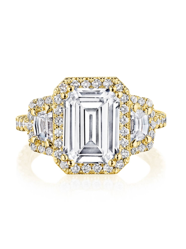 Emerald 3-Stone Engagement Ring
