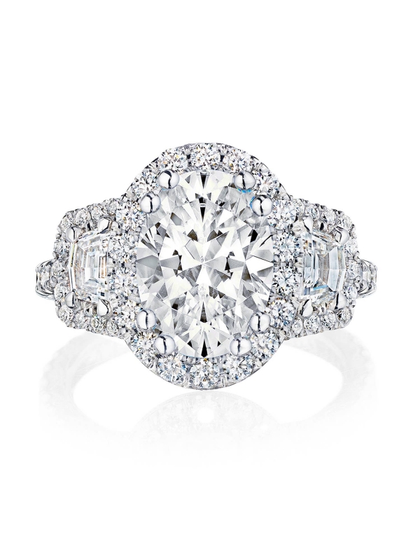 Oval 3-Stone Engagement Ring
