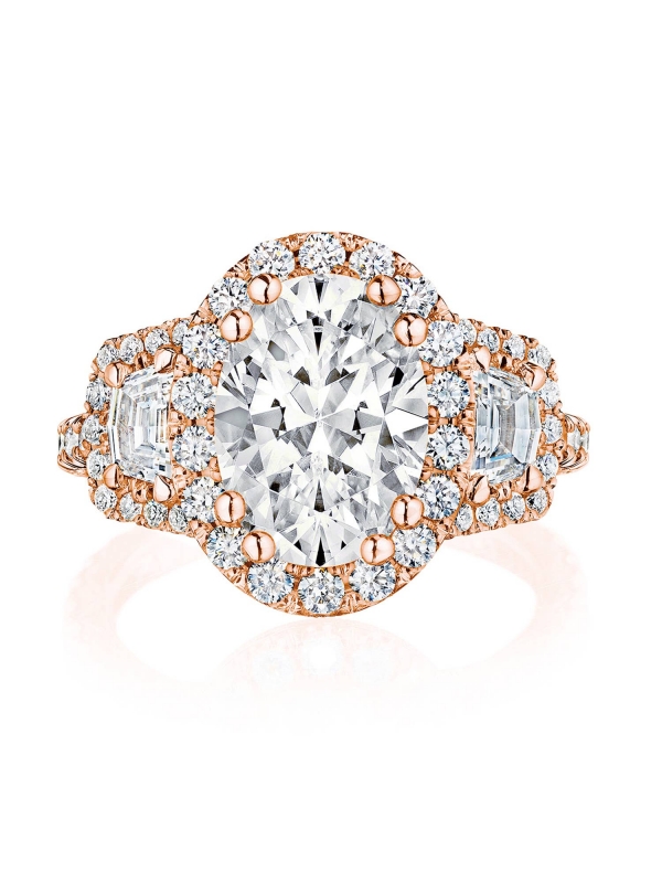 Oval 3-Stone Engagement Ring