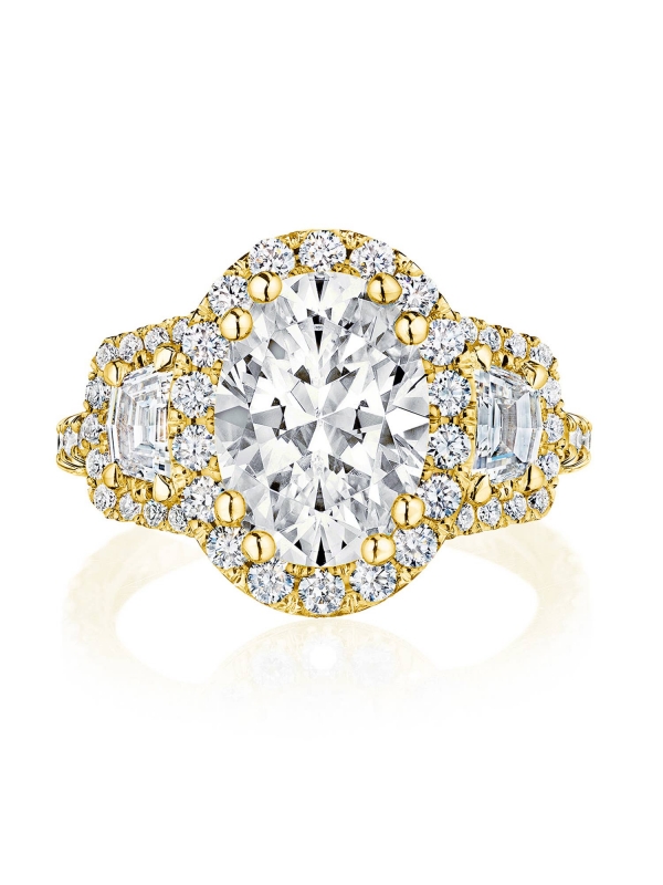Oval 3-Stone Engagement Ring