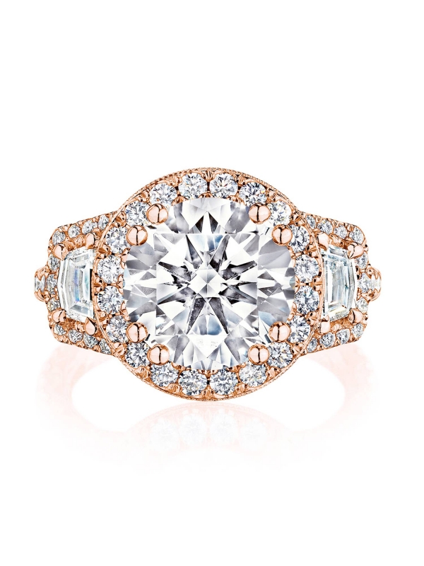 Round 3-Stone Engagement Ring