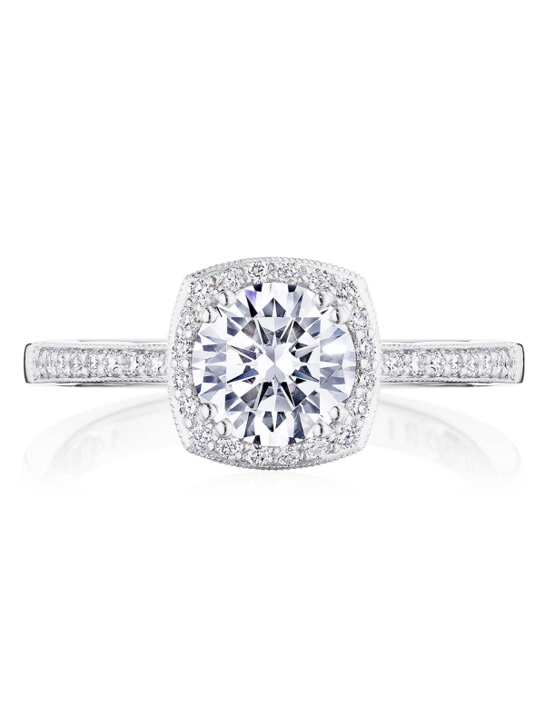 Round with Cushion Bloom Engagement Ring