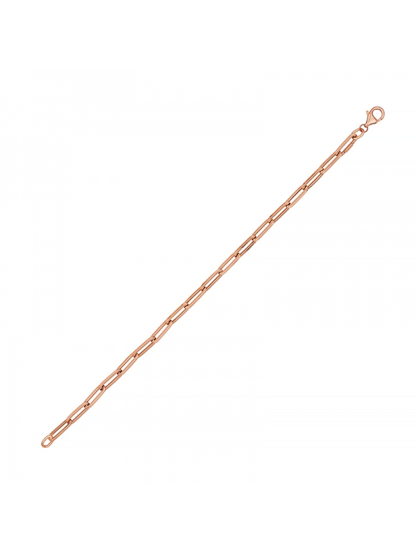 14KT Pink Flat Paperclip Link 4mm