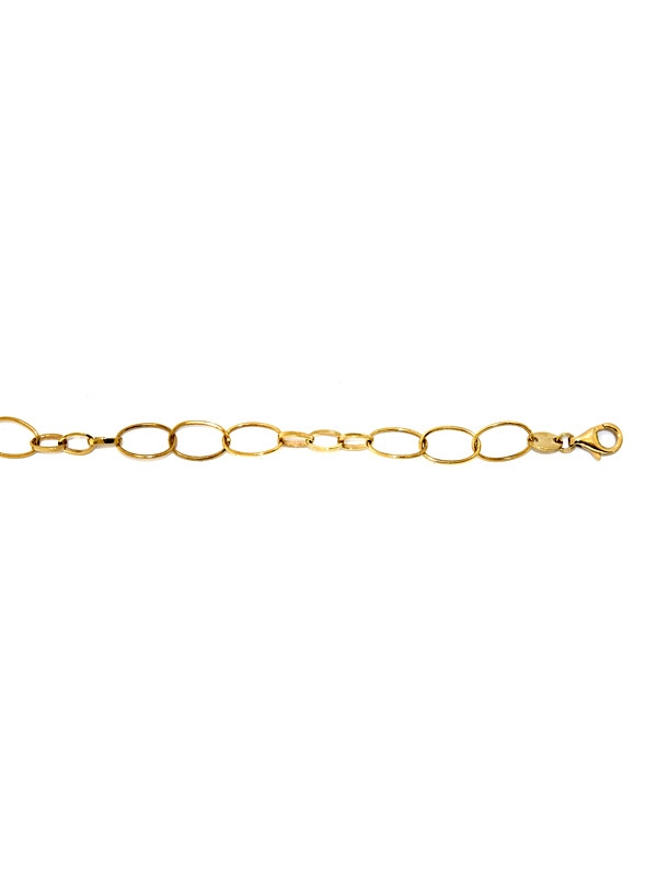14KT Yellow Oval Mixed Link