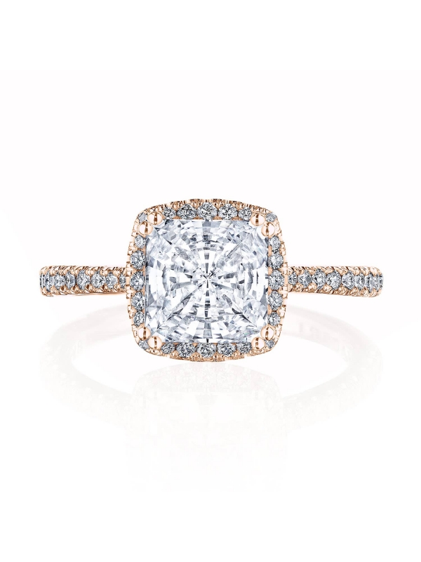 Princess with Cushion Bloom Engagement Ring