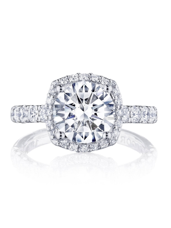 Round with Cushion Bloom Engagement Ring