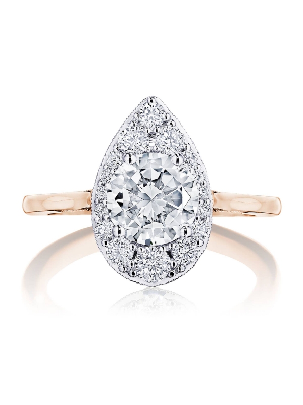 Round, Pear Bloom Engagement Ring