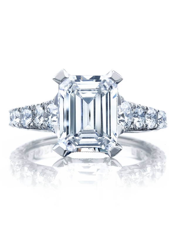 Emerald Solitaire Engagement Ring