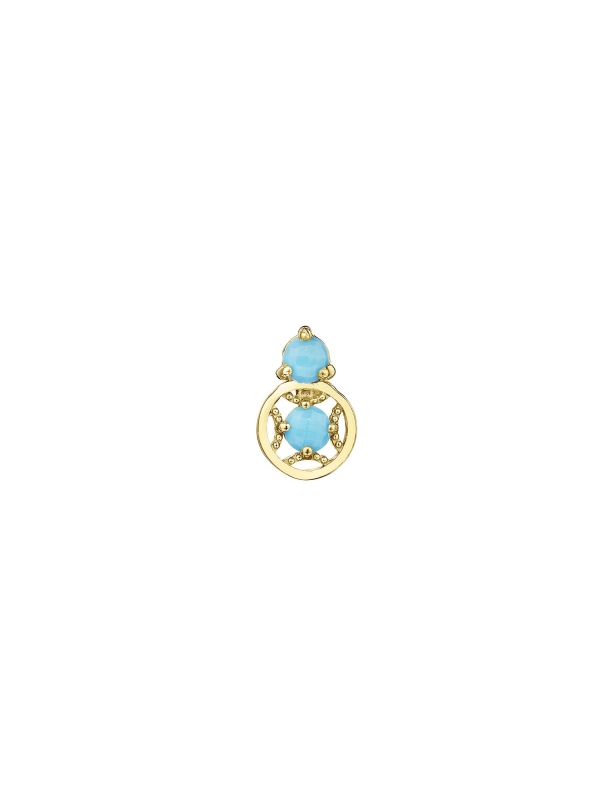 Petite Gemstone Earring with Turquoise