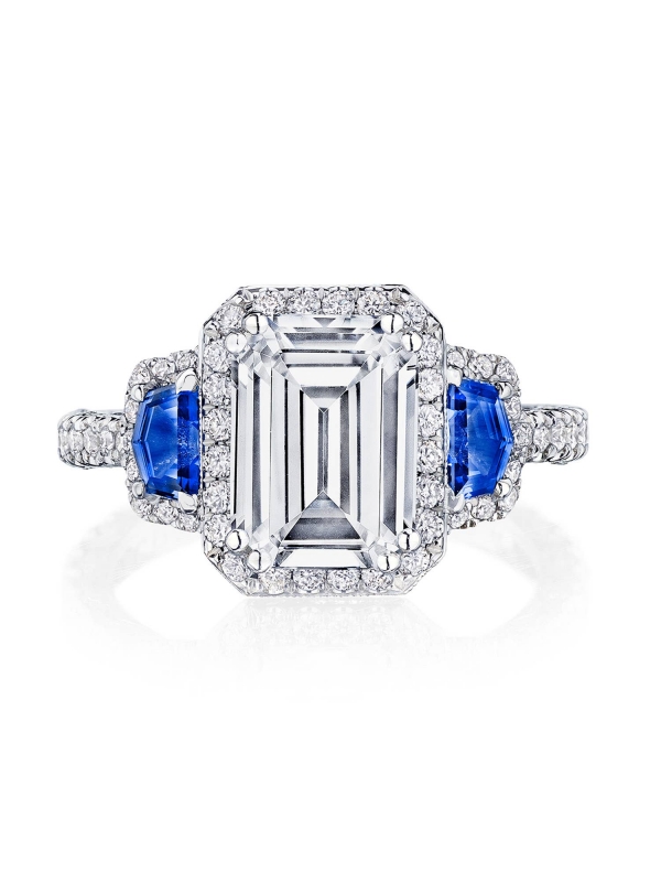 Emerald 3-Stone Engagement Ring